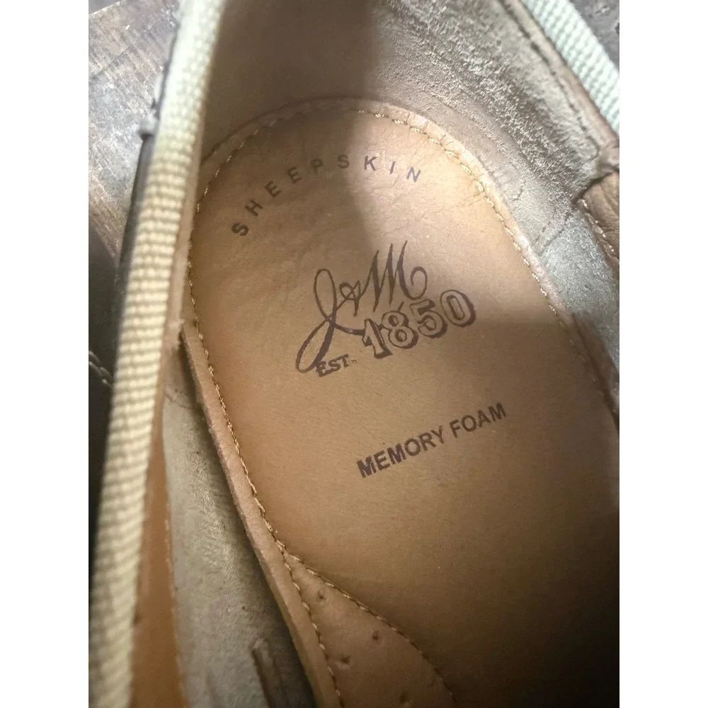 Johnston & Murphy 1850 Men's Brown Leather‎ Memory Foam Dress Shoes Size 8.5M